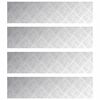 vidaXL Trinn 4 stk. 100 x 25 cm s&oslash;lv Aluminium Rektangul&aelig;r