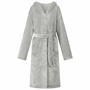 vidaXL Badek&aring;pe med hette Gr&aring; S Flanell