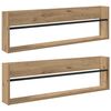 vidaXL Magasinreol 2 stk. Artisan Eik 100 x 12 x 30 cm Konstruert tre