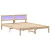 vidaXL Sengestamme med hodegjerde Brun 150 x 200 cm Massiv furu