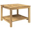 vidaXL Kaffebord Hvitvasket 60,5 x 60 x 45 cm Solid akasietre
