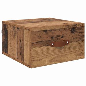 vidaXL Vegghengt nattbord Gamle tre 35 x 35 x 20 cm Konstruert tre