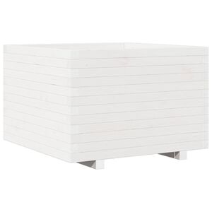 vidaXL Plantekasse hvit 70x70x49,5 cm heltre furu