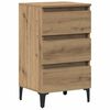 vidaXL Nattbord med metallben artisan eik 40x35x69 cm