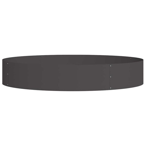 vidaXL Hageblomsterpotte Svart 120 x 120 x 20 cm Kaldvalsestål