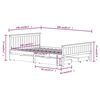 vidaXL Sengeramme med 4 skuffer hvit heltre furu 140x200 cm