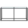 vidaXL Konsollbord hvit marmor 160x35x75,5 cm herdet glass