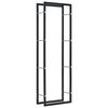 vidaXL Vedstativ svart 50x20x150 cm st&aring;l