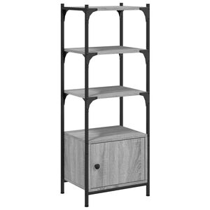 vidaXL Bokhylle 3 etasjer gr&aring; sonoma 41x30x109,5 cm konstruert tre