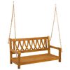 vidaXL Hengek&oslash;ye Benk 2 -Seater 110 x 56 x 58 cm Solid akasietre