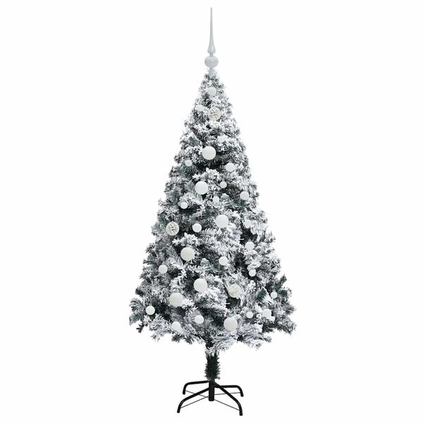 vidaXL Kunstig juletre med 150 LED grønn 150 cm PVC og Stål og Plast