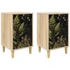 vidaXL Nattbordskap RHENEN 2 stk. Sonoma eik 36 x 33 x 60 cm