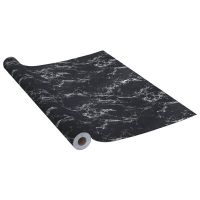 vidaXL Selvklebende folie til møbler svart stein 500x90 cm PVC