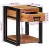 vidaXL Nattbordskap med skuff 2 pcs Brun 40 x 40 x 50 cm heltre akasie
