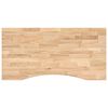 vidaXL Bordplate rektangul&aelig;r 100x60x2,5 cm ubehandlet heltre eik