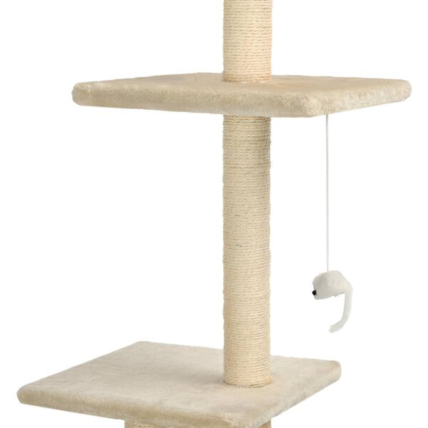 vidaXL Klorestativ til katt med klorestolper i sisal 260 cm beige