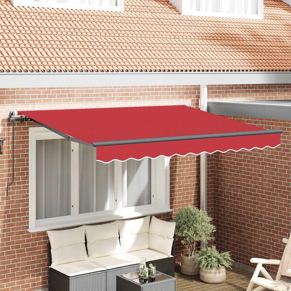 vidaXL Innvendbar Markise R&oslash;d 350 x 200 cm stoff