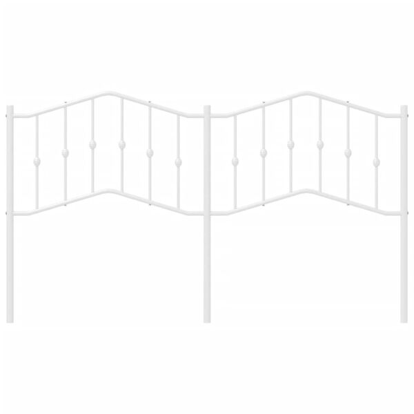 vidaXL Utskiftbar sengegavl i metall hvit 160 cm