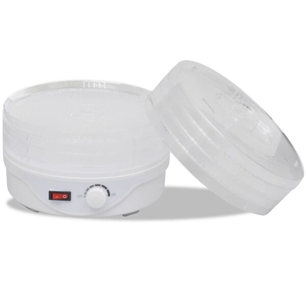 vidaXL Matdehydrator med 6 stablebare skuffer rund