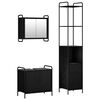 vidaXL Baderomsskapsett 3 stk. Svart eik 40 x 36 x 200,5 cm