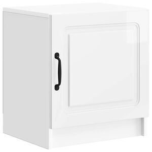 vidaXL Nattbordskap H&oslash;gglans hvit 43 x 34,5 x 47 cm Konstruert tre