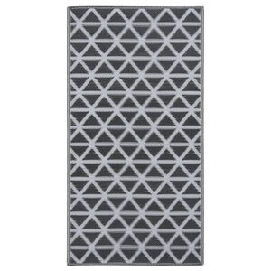 vidaXL Uteteppe ARAKIL svart 190x290 cm PP
