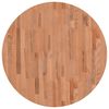 vidaXL Bordplate &Oslash;80x1,5 cm rund heltre b&oslash;ketre