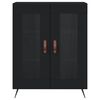 vidaXL Skjenk svart 69,5x34x90 cm konstruert tre