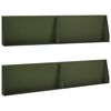 vidaXL St&oslash;ttemur 4 stk. 100 x 12 x 30 cm St&aring;l Olivengr&oslash;nn