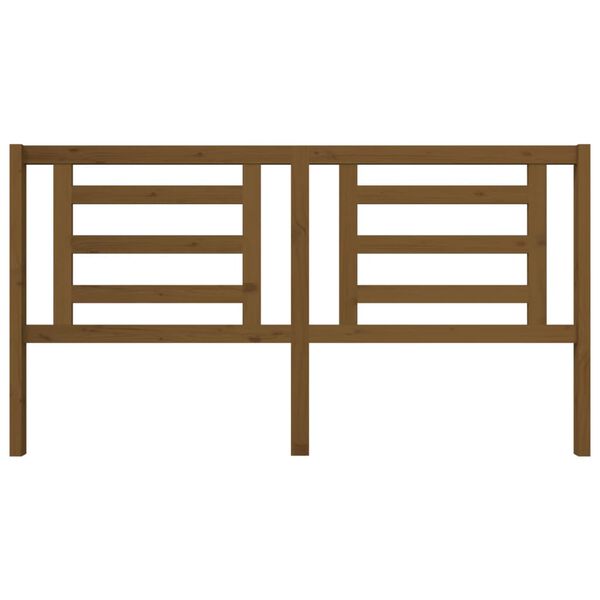 vidaXL Sengegavl honningbrun 186x4x100 cm heltre furu