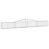 vidaXL Gabionkurver buede 8 stk 400x30x40/60 cm galvanisert jern