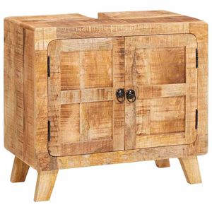 vidaXL Baderomsskap med hylle Brun Solid mango tre og kompositt tre