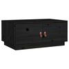 vidaXL Salongbord svart 80x50x35 cm heltre furu