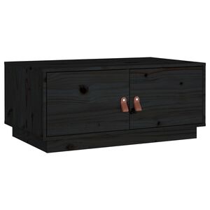 vidaXL Salongbord svart 80x50x35 cm heltre furu