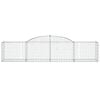 vidaXL Gabionkurver buede 8 stk 300x50x60/80 cm galvanisert jern