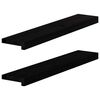 vidaXL Vinduskarmer 2 stk brunsvart 80x15x2 cm heltre eik
