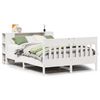 vidaXL Seng med bokhylle uten madrass hvit 120x190 cm heltre furu