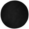vidaXL Kunstpels Kanin Teppe Olite Svart Ø 200 cm Polyester