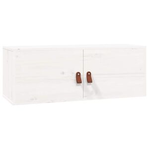 vidaXL Veggskap hvit 80x30x30 cm heltre furu