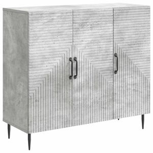 vidaXL Serviesskap Betonggr&aring; 89 x 34,5 x 80 cm Konstruert tre