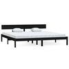 vidaXL Sengeramme svart heltre furu 180x200 cm Super King