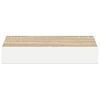 vidaXL Flytende vegghylle eik og hvit 23x23,5x3,8 cm MDF