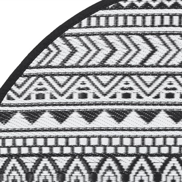 vidaXL Uteteppe ARAKIL svart &Oslash;120 cm PP