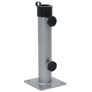 vidaXL Parasollfot for &Oslash;38/48 mm stang s&oslash;lv st&aring;l
