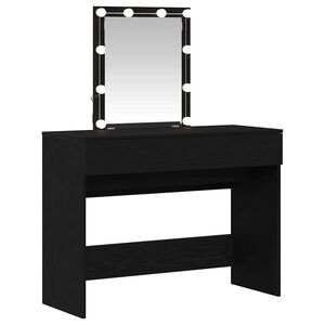 vidaXL Sminkebord Svart Eik 100 x 40 x 130 cm Konstruert tre