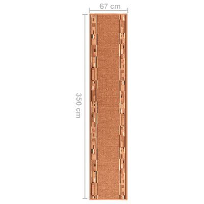 vidaXL Teppeløper 67x350 cm sklisikker brun