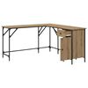 vidaXL Skrivebord Artisan Eik 141 x 141 x 75 cm Konstruert tre