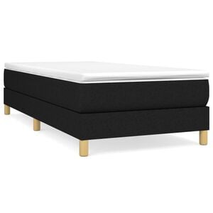 vidaXL Boxspring-sengeramme svart 90x190 cm Single stoff