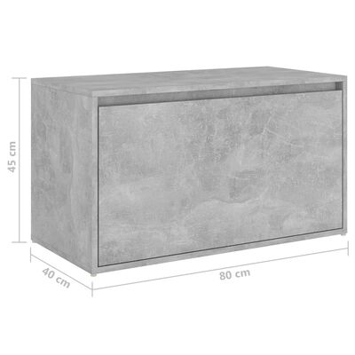 vidaXL Gangbenk 80x40x45 cm betonggrå sponplate