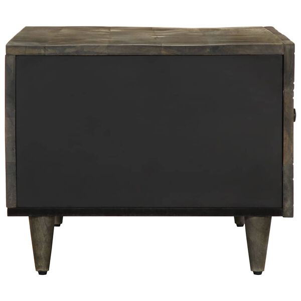 vidaXL Salongbord lysegrå 80x50x40 cm heltre furu